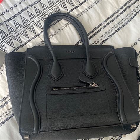 celine black micro luggage smooth calf|Micro Luggage handbag in smooth calfskin .